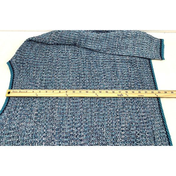 Harlow & Rose Sweater Womens XL Blue V Neck Pullover Chunky Knit School‎ Girl - Picture 7 of 8